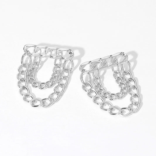 Sterling Silver Dipped Chain Earrings